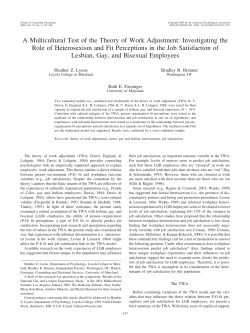 A Multicultural Test of the Theory of Work Adjustment