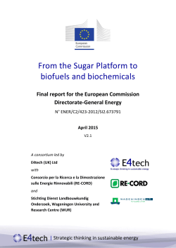 From the Sugar Platform to biofuels and biochemicals