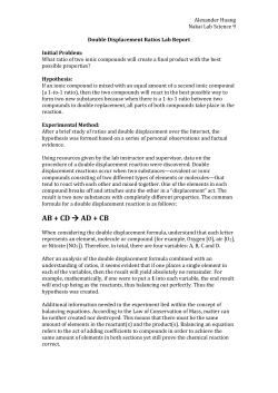 Evidence for Chemical Reactions