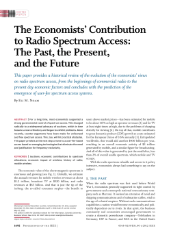 The Economists` Contribution to Radio Spectrum Access