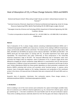 Heat of Absorption of CO2 in Phase Change Solvents