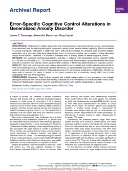 Error-Specific Cognitive Control Alterations in