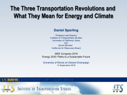The Three Transportation Revolutions and What They Mean for