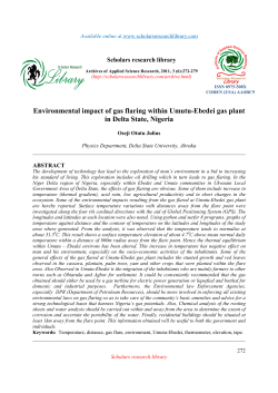 Environmental impact of gas flaring within Umutu