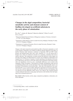 Changes in the algal composition, bacterial metabolic activity and