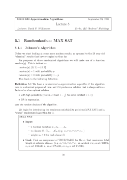 5.1 Randomization: MAX SAT