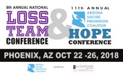 2018 Joint conference postcard - LOSSteam Postvention Training