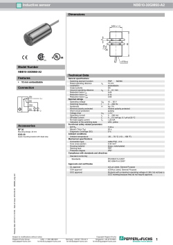1 Inductive sensor NBB10-30GM60-A2