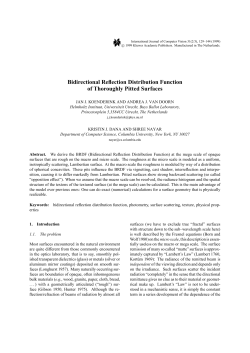 Bidirectional Reflection Distribution Function of Thoroughly Pitted
