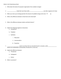 Unit 9 Daily Review Sheet