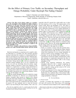 On the Effect of Primary User Traffic on Secondary Throughput