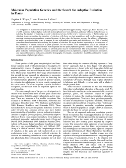 Molecular Population Genetics and the Search for Adaptive