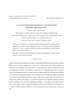 A class of stochastic differential equations with pathwise unique