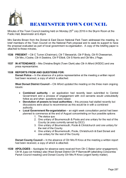 July 2016 - Beaminster Town Council