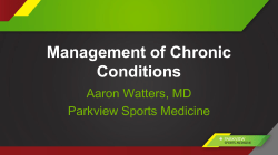 Management of Chronic Conditions