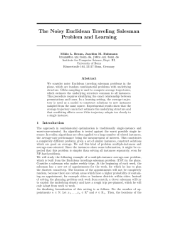 The Noisy Euclidean Traveling Salesman Problem and Learning