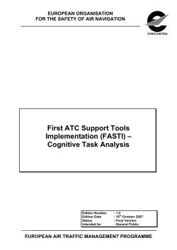 (FASTI) &ndash; Cognitive Task Analysis