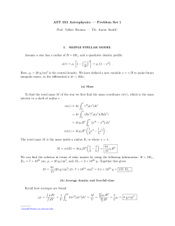 AST 353 Astrophysics — Problem Set 1