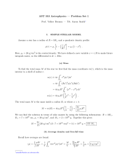 AST 353 Astrophysics &mdash; Problem Set 1