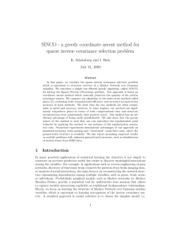 SINCO - a greedy coordinate ascent method for sparse inverse