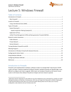 Introduction to Windows Firewall with Advanced Security