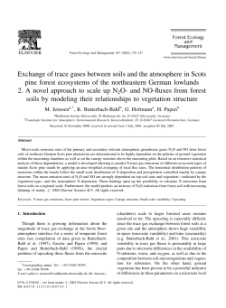 Exchange of trace gases between soils and the atmosphere in Scots