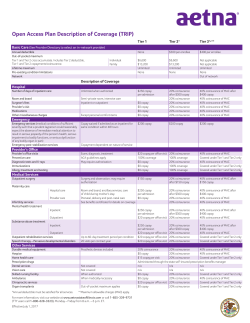 Open Access Plan Description of Coverage (TRIP)