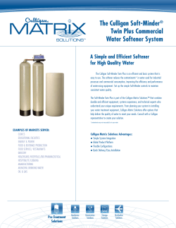 The Culligan Soft-Minder&reg; Twin Plus Commercial Water Softener