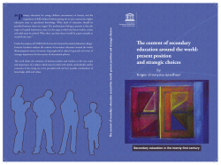 The Content of secondary education around the world