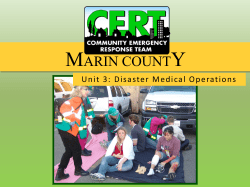 Unit 3: Disaster Medical Operations