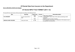 GT-Dental INPUT FILE FORMAT (2011&ndash;12)