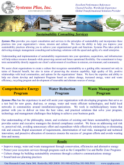 Comprehensive Energy Program Water Reduction Program Waste