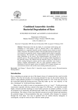 Combined Anaerobic-Aerobic Bacterial Degradation of Dyes