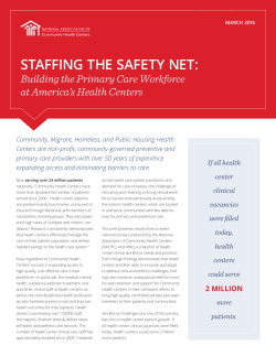 Staffing the Safety Net: Building the Primary Care
