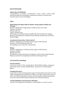 List of Artworks - UAL Research Online