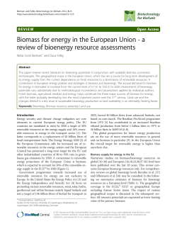 Biomass for energy in the European Union