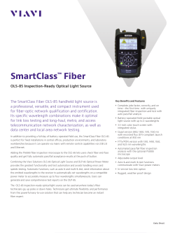 SmartClass Fiber OLS-85 Inspection