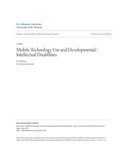 Mobile Technology Use and Developmental/Intellectual Disabilities