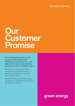 Our Customer Promise