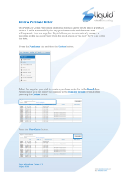 Enter a Purchase Order