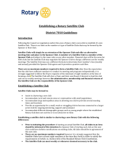 Establishing a Satellite Club