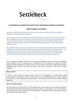 Consultation on proposal to convert from a