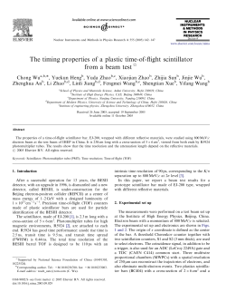 The timing properties of a plastic time-of-flight scintillator from