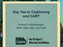 Journey into Broadcast Captioning