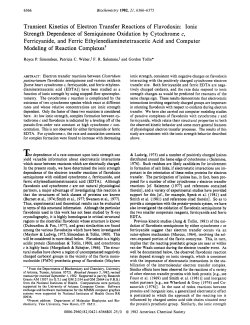 Transient Kinetics of Electron Transfer Reactions of Flavodoxin