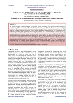 formulation and evaluation of candesartan cilexetil transdermal