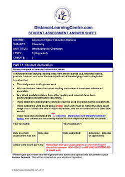 PART 2: Learning outcomes and assessment criteria for this unit