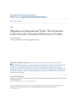Migration as International Trade: The Economic Gains from the