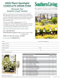 2016 Plant Spotlight - Southern Living Plants