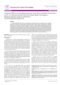 Cytotoxic Effects of Amorpha Fruticosa Leaf, Stem, and Root